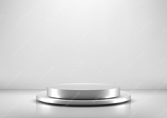 Download Minimalist 3D Silver Podium - Premium Resources